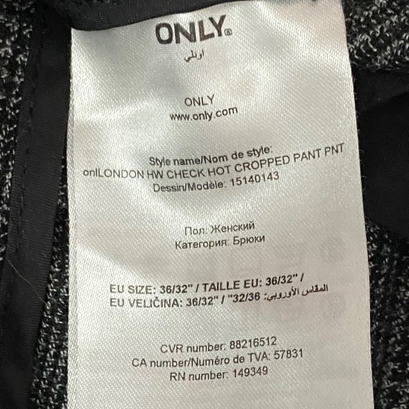 ONLY London Check Wide Leg Crop Trouser 💕 - Picture 7 of 8